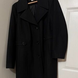 Anne Klein Elegant Black Pea Coat